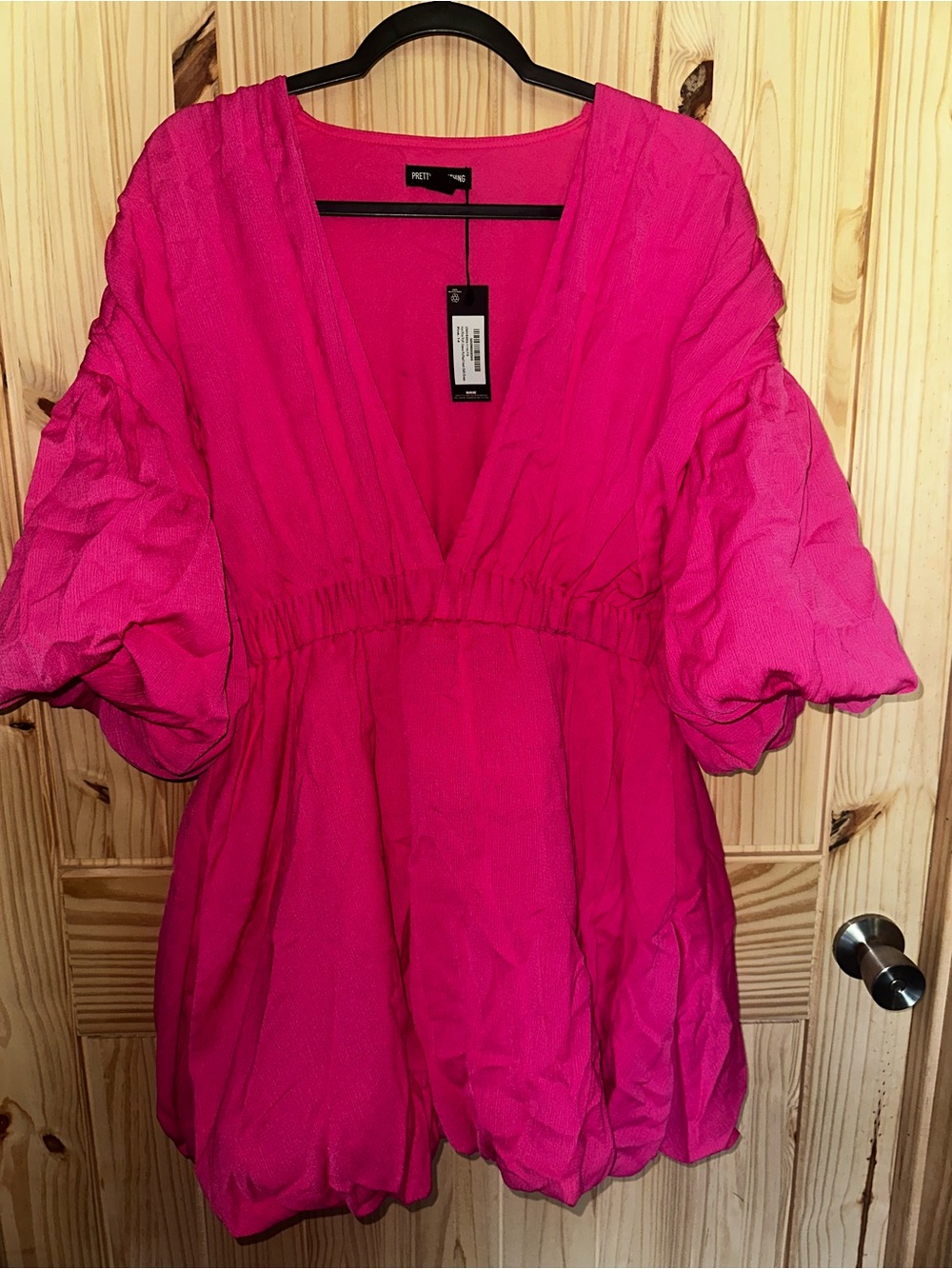 PrettyLittleThing Bright Pink Shift Dress